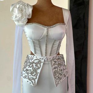 Dona Matoshi "White Corset & Skirt Set"